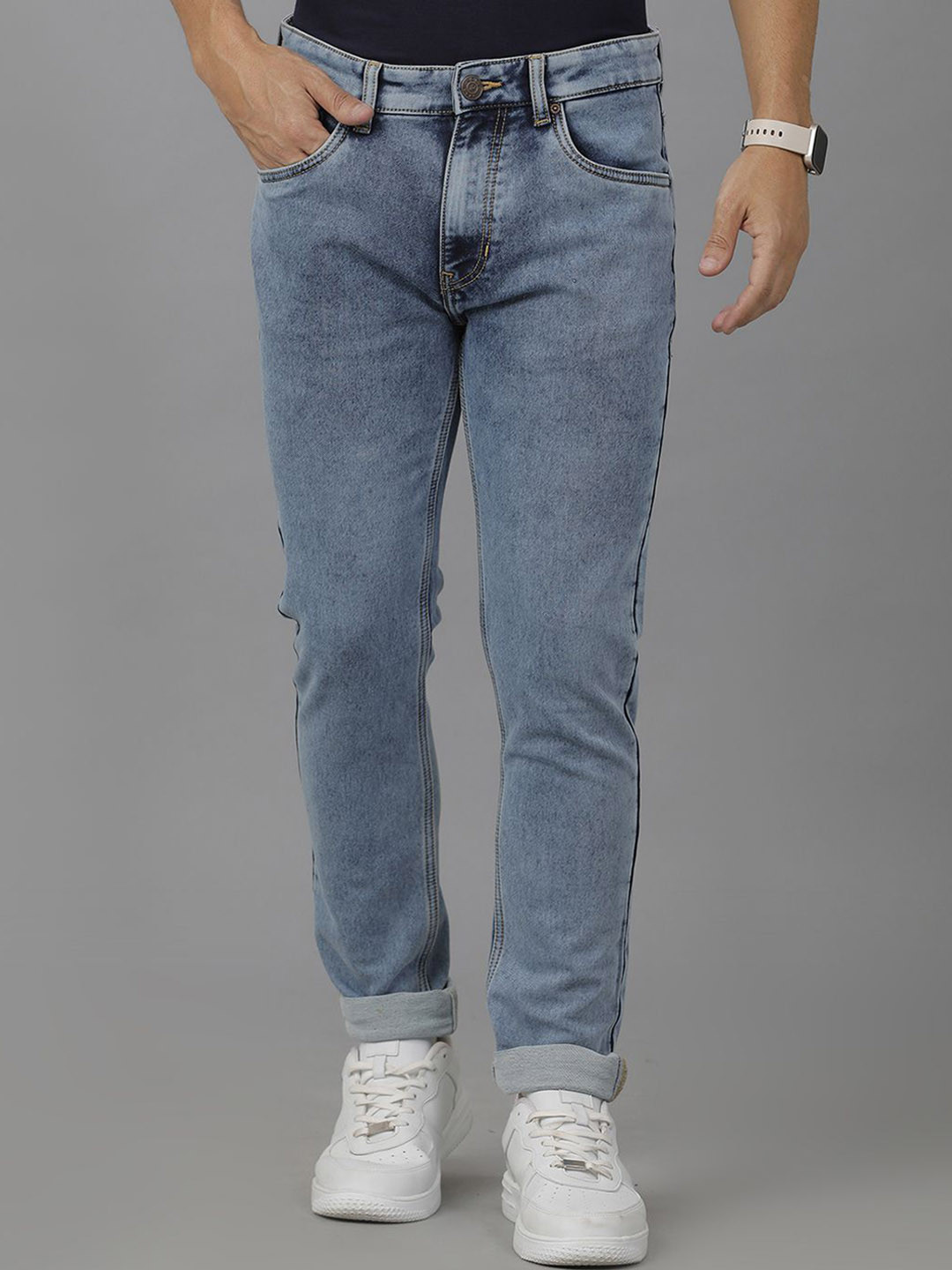 Double Two Men Slim Fit Light Fade Jeans