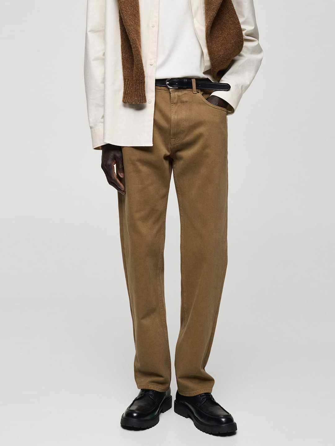 MANGO MAN Light Fade Straight Fit Pure Cotton Jeans