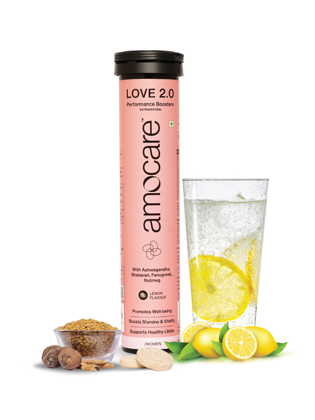 Amocare Private Limited Love2.0 Desire Boosters - 20 Tablets- Lemon Flavor
