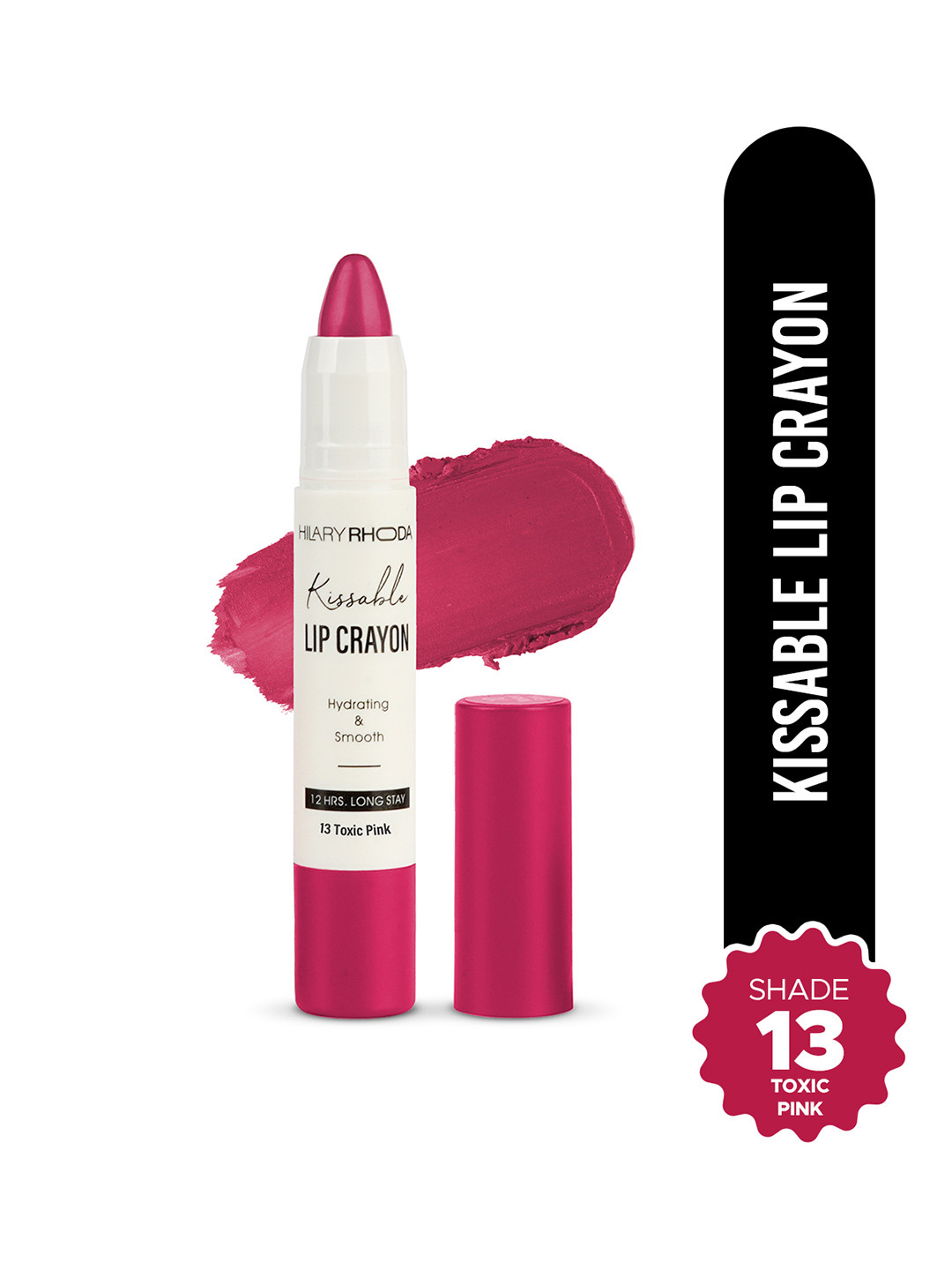Hilary Rhoda Kissable 12-Hour Stay Transfer Proof Lip Crayon 3.5g- Toxic Pink 13
