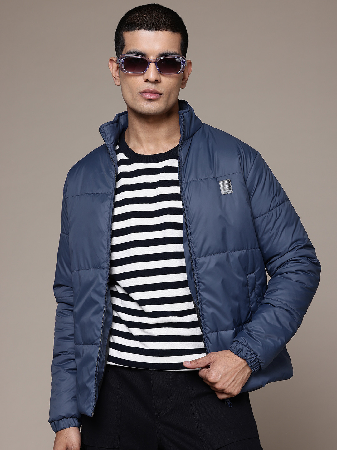 The Roadster Lifestyle Co. Mock Collar Lightweight Padded Jacket