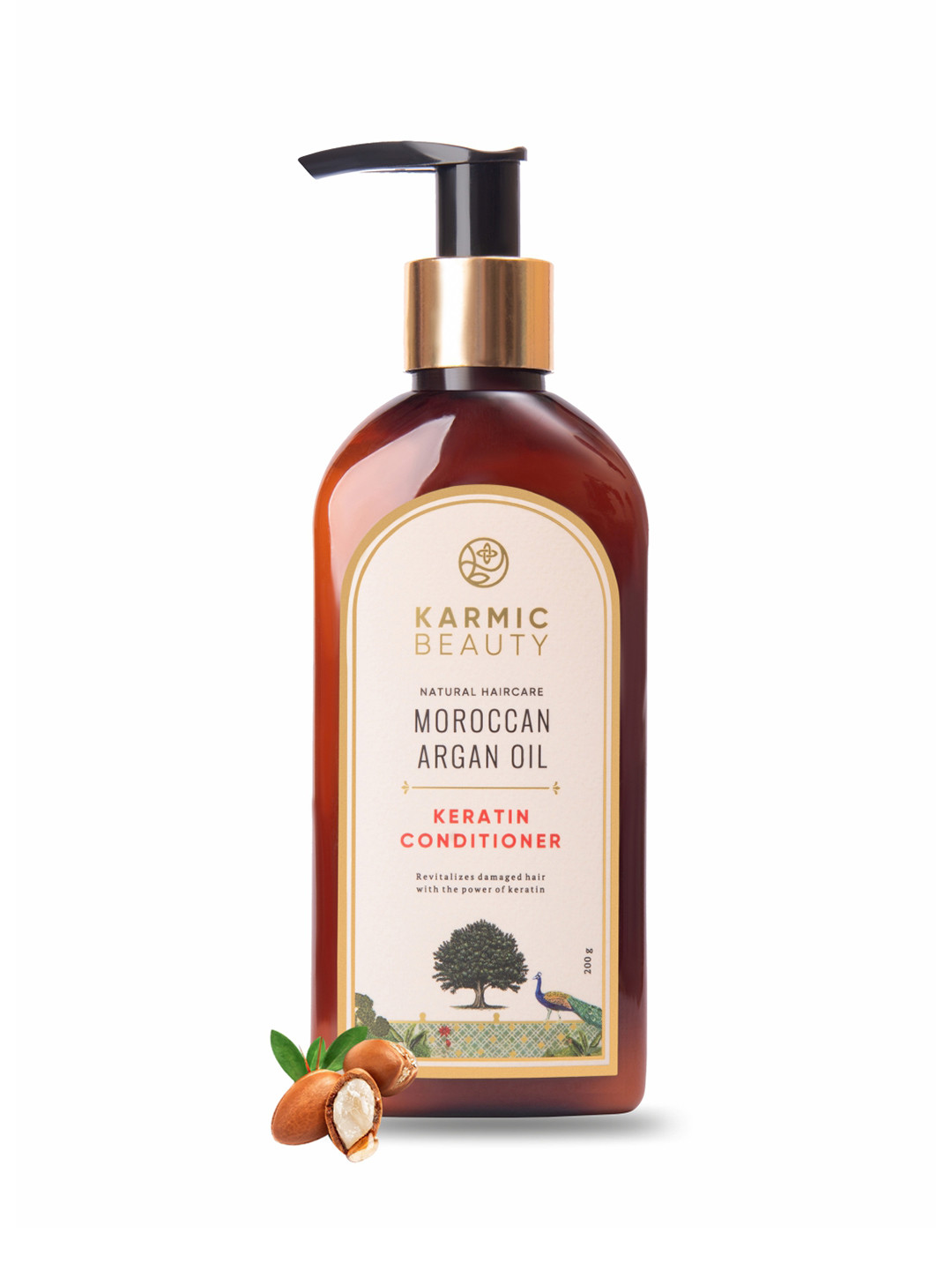 KARMIC BEAUTY Natural Haircare Moroccan Argon Oil Keratin Conditioner - 200 g