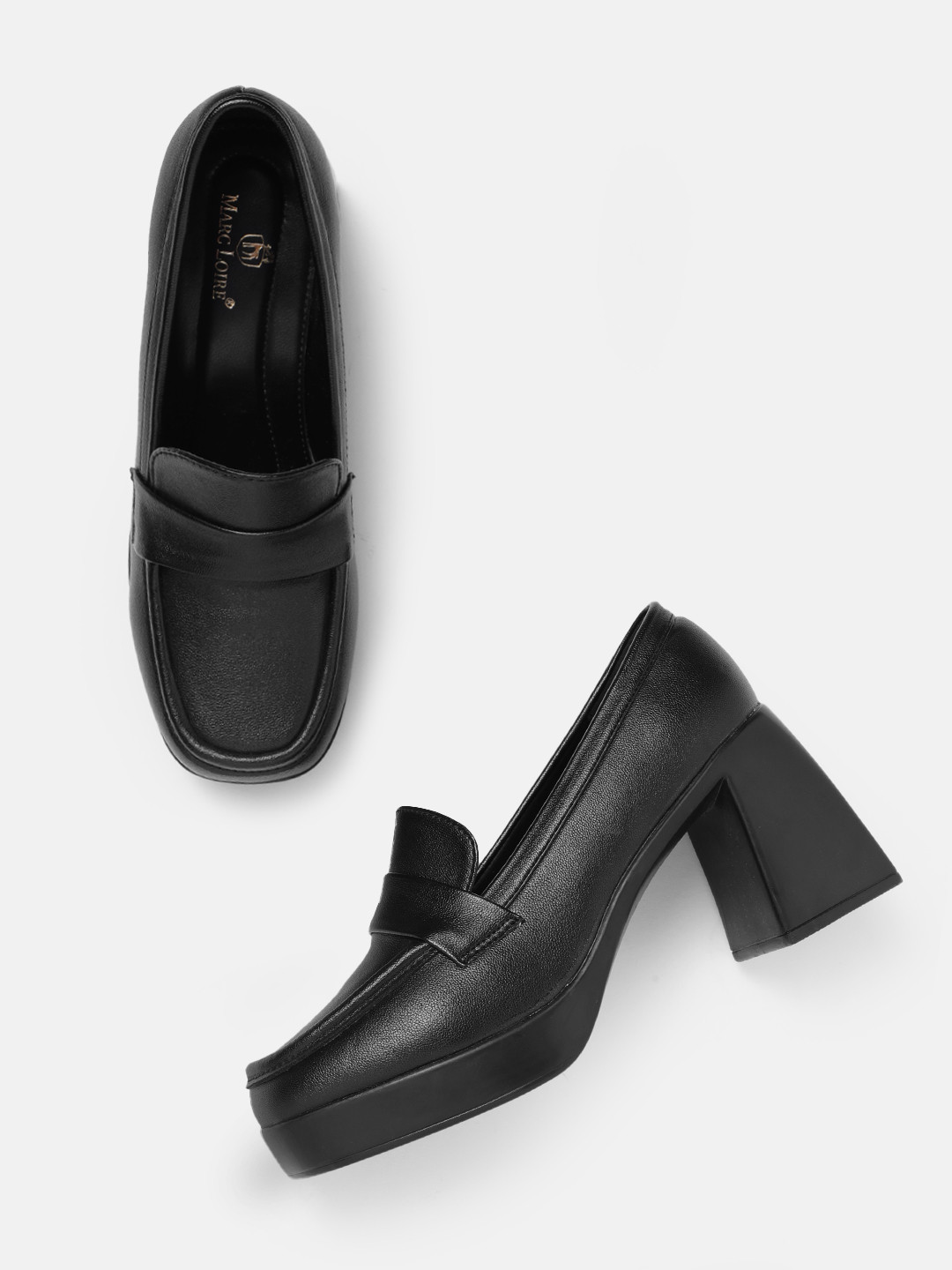 Marc Loire Block Heeled Loafers