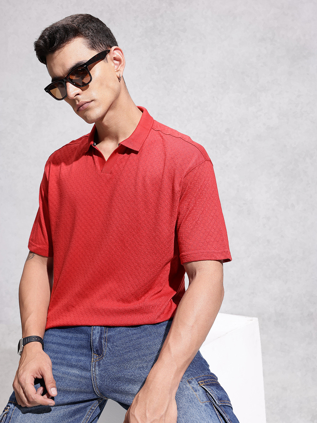 WROGN Self Designed Pure Cotton Oversized T-shirt