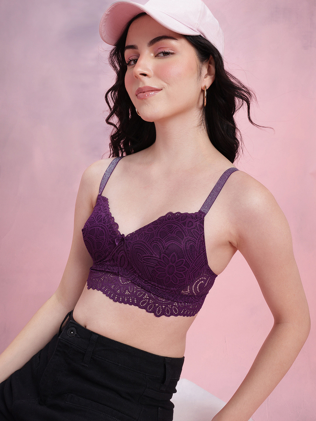 DressBerry Floral Self-Design Medium Coverage Lightly Padded T-shirt Bra DRM-DB-MK15B