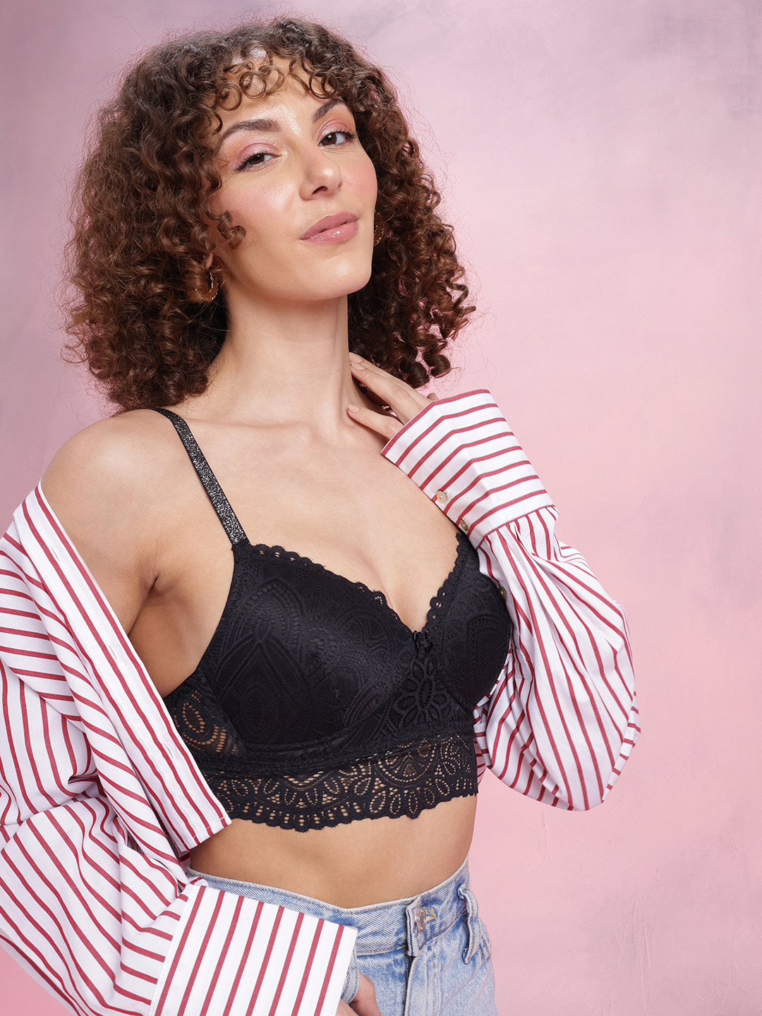 DressBerry Floral Self-Design Medium Coverage Lightly Padded T-shirt Bra DRM-DB-MK15B