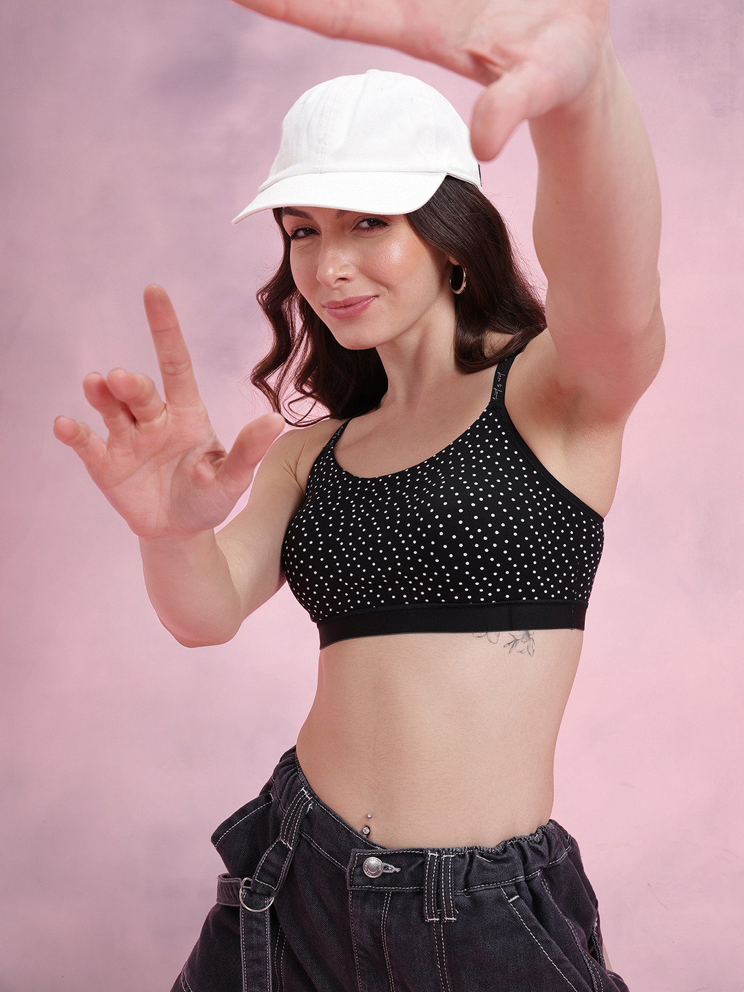 DressBerry Polka Dots Print Medium Coverage Lightly Padded Everyday Bra DRM-DB-MK26C