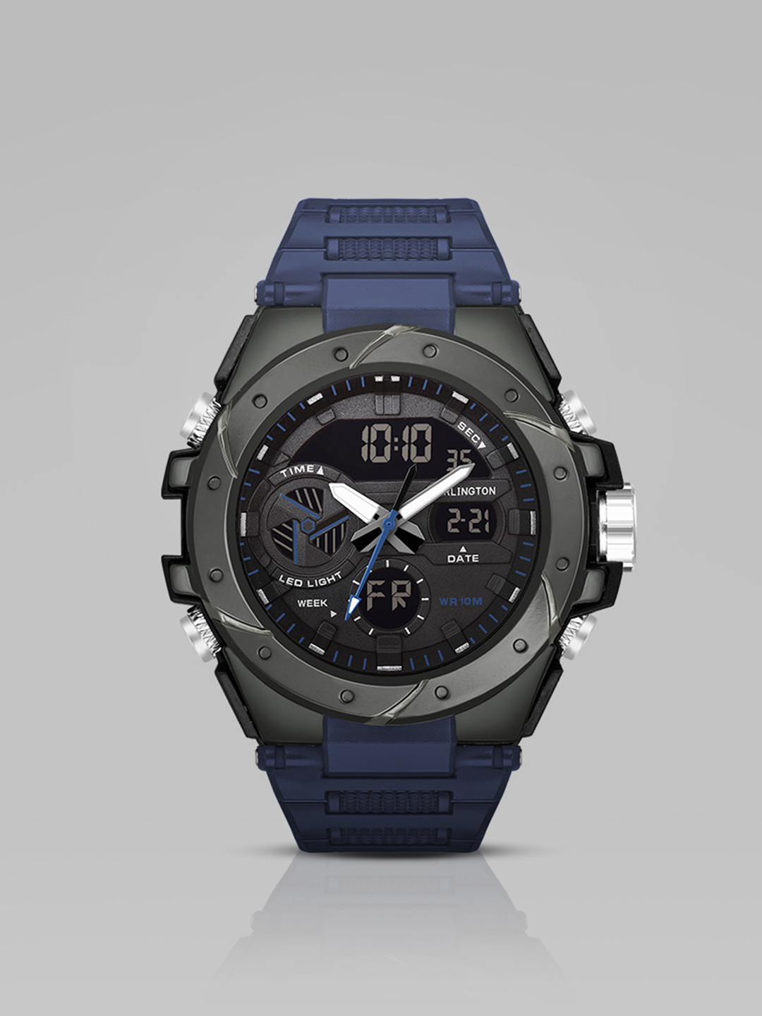CARLINGTON Men Dial & Straps Analogue and Digital Multi Function Watch Endurance 9140 Blue