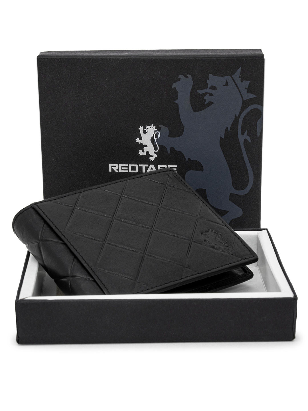 Red Tape Men Textured Leather Two Fold Wallet