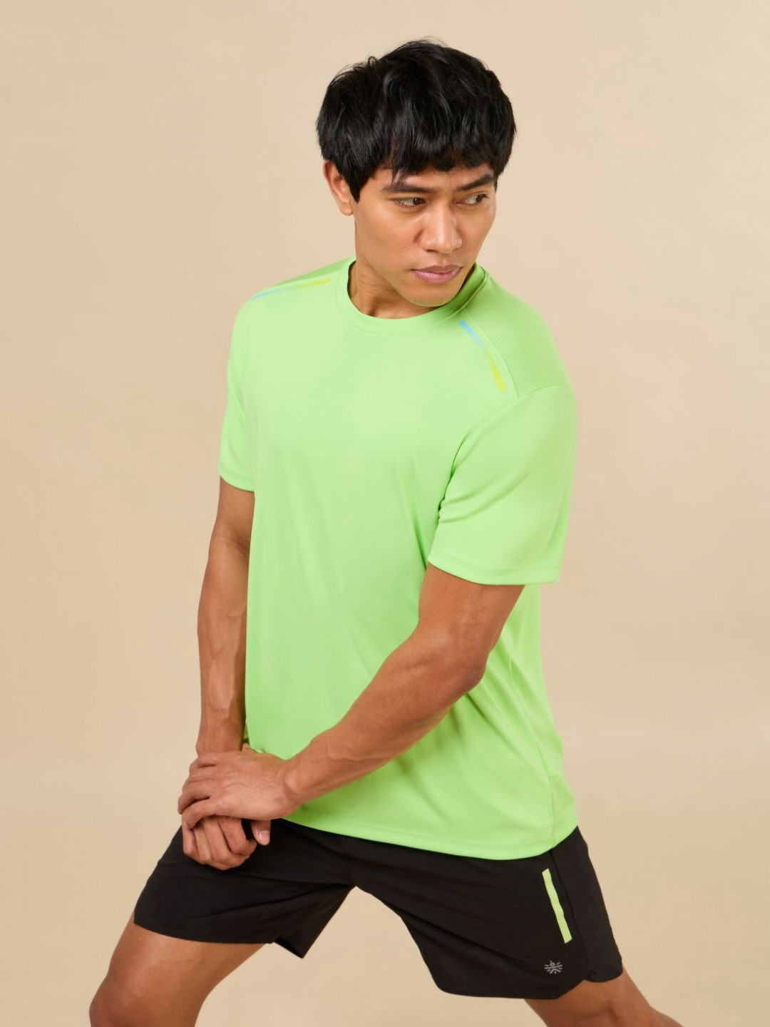 CULT Men All Round Green Workout T-shirt