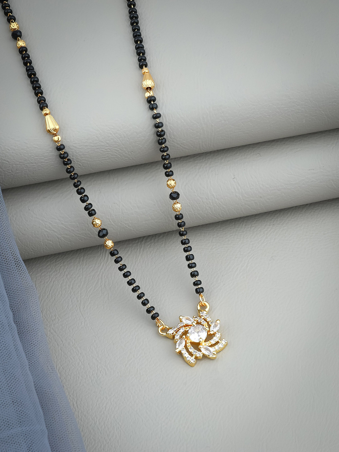 Wynona American Diamond Gold Plated Mangalsutra