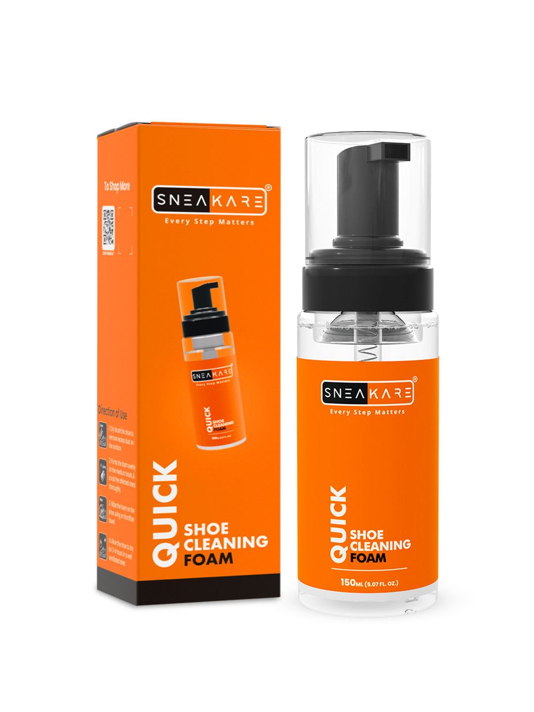 SNEAKARE Shoe Foam Cleaner Sneaker Shoe Care Quick Shoe Foam Cleaner 150ml