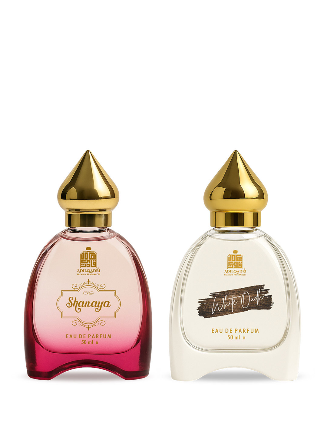 ADILQADRI Set Of 2 Long Lasting Eau De Parfum 50ml Each - Shanaya & White Oudh