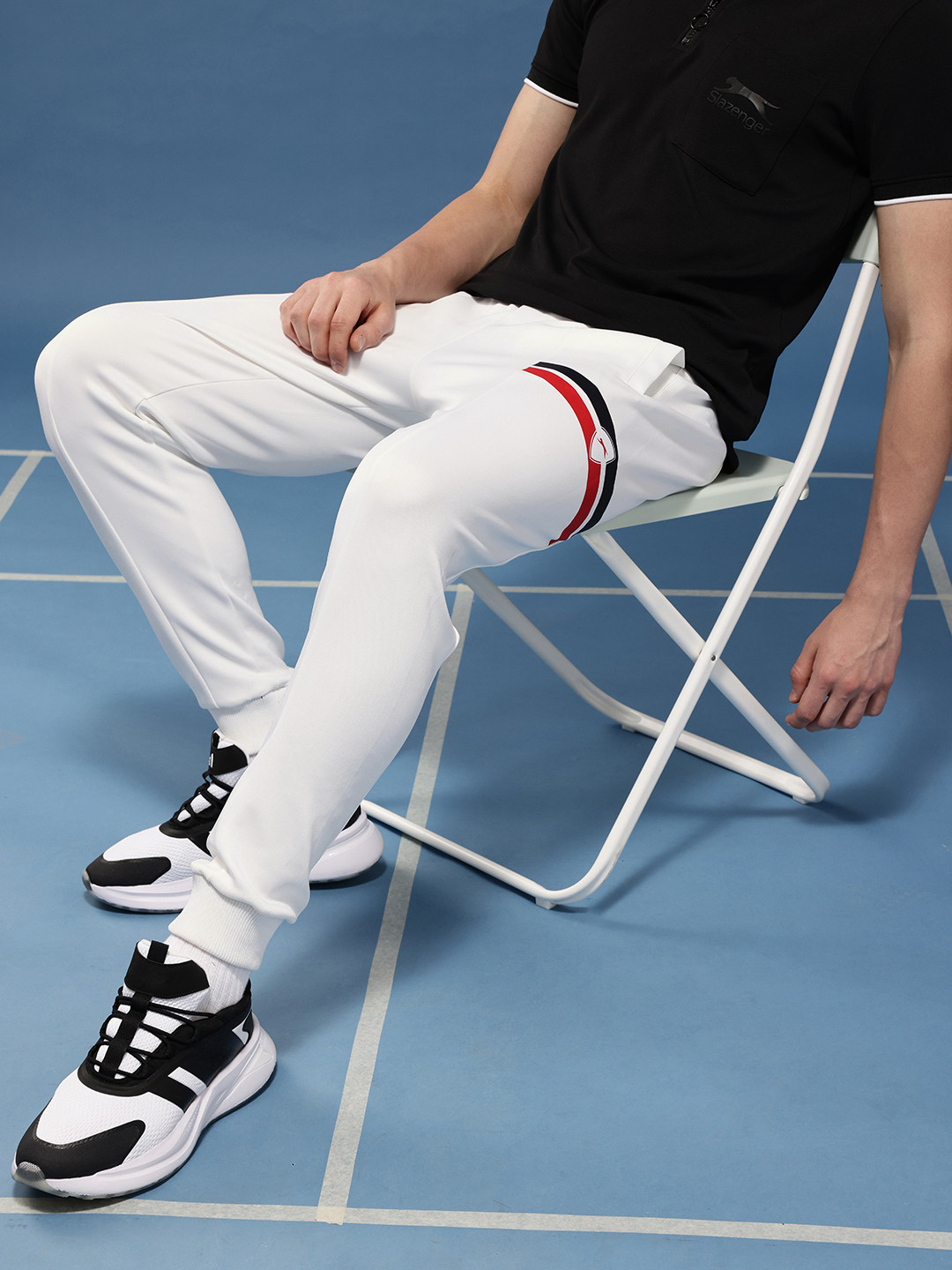 Slazenger Men Sports Track Pants With Striped Detail