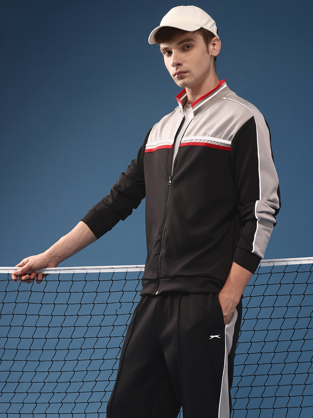 Slazenger Athleisure Colourblocked Jacket With Track Pants