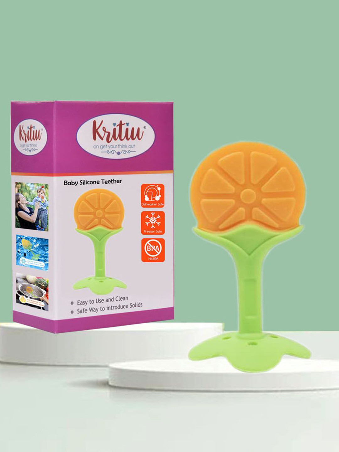 Kritiu Unisex Kids Fruit Shape Baby Teether