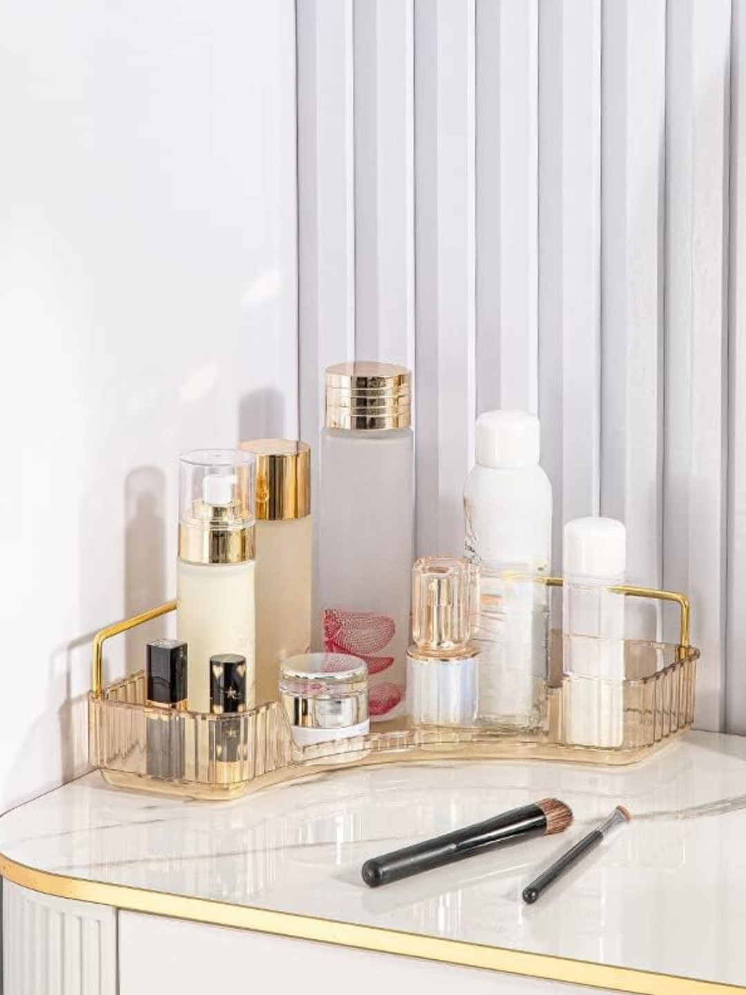 Mason Home Brown Makeup Corner Cosmetic Organiser