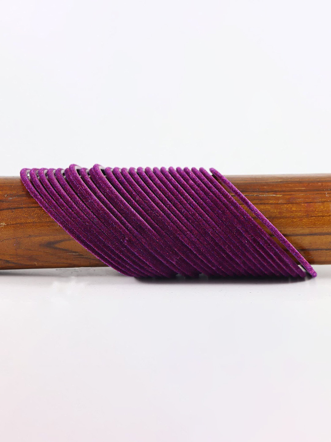 Set of 48 Plain Velvet Finish Metal Bangle