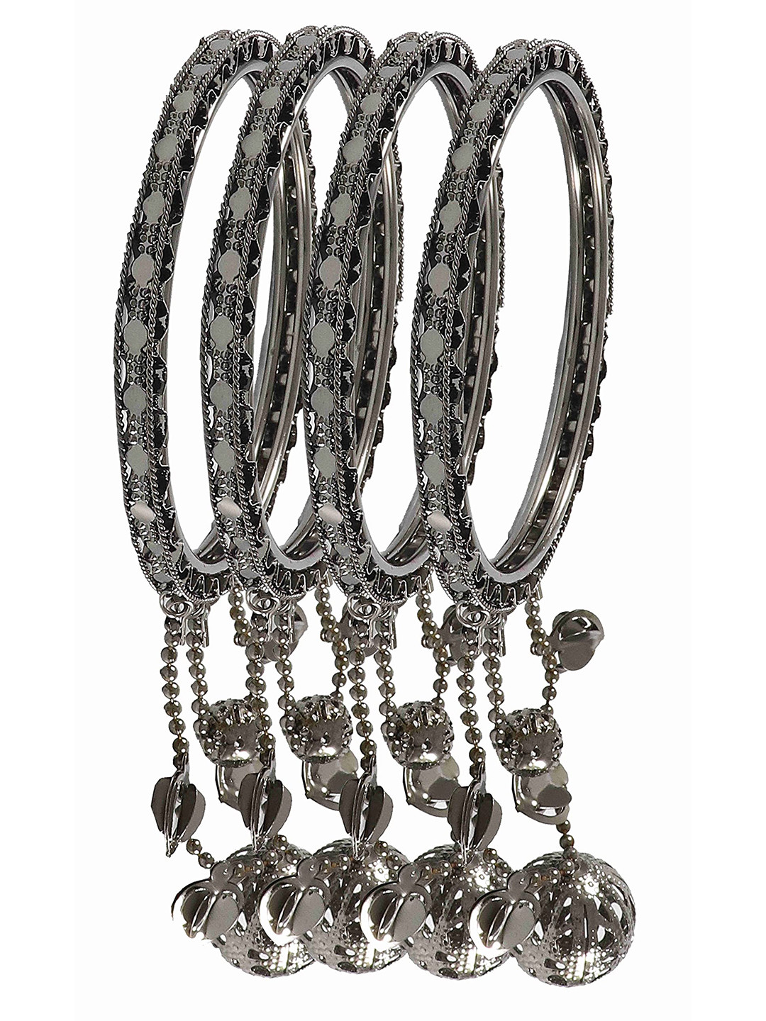 ZULKA Set of 4 Metal with BallChain and Balls Latkan Kada