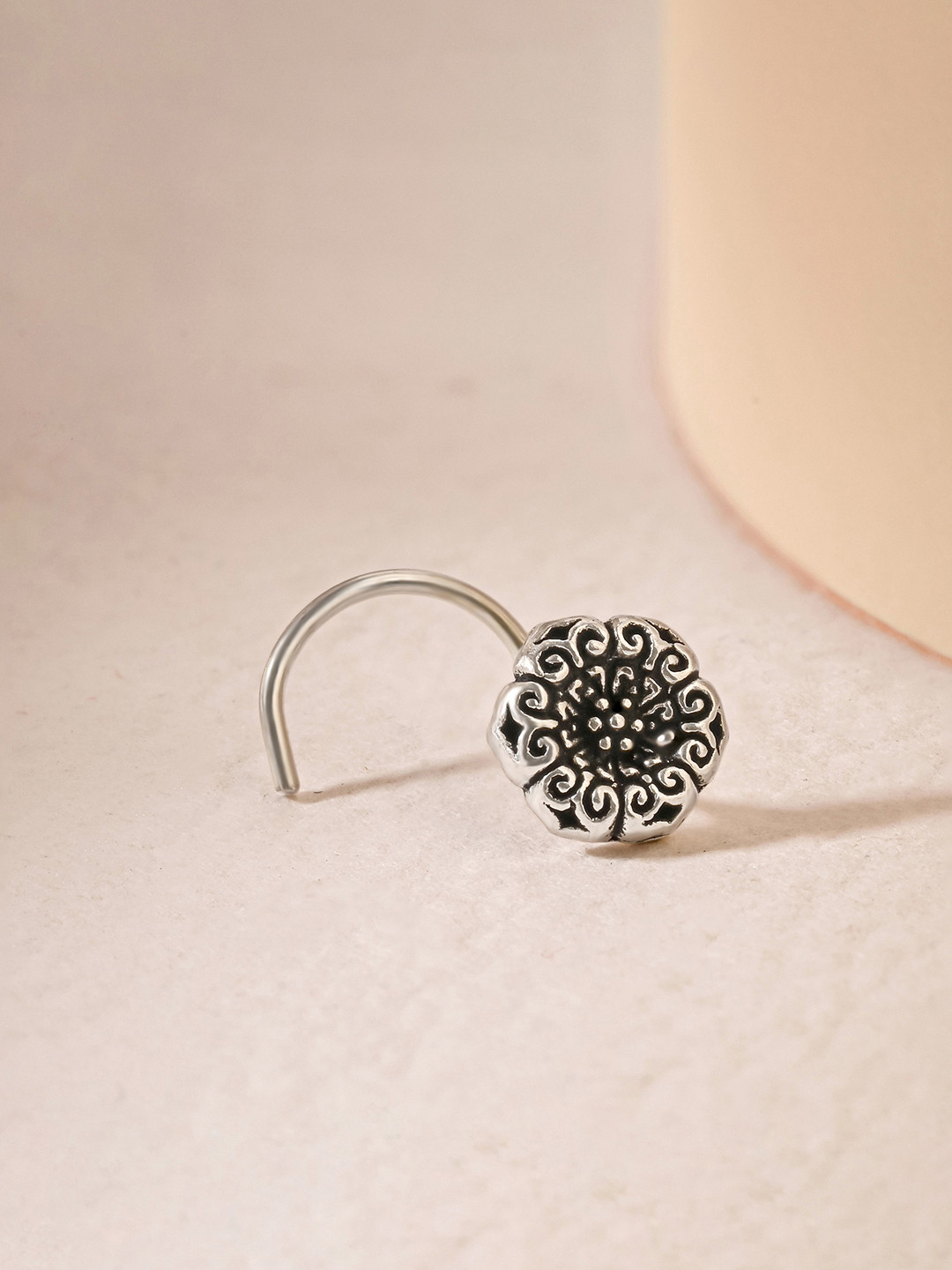 TOUCH925 Oxidized 925 Pure Silver Stud Nosepin