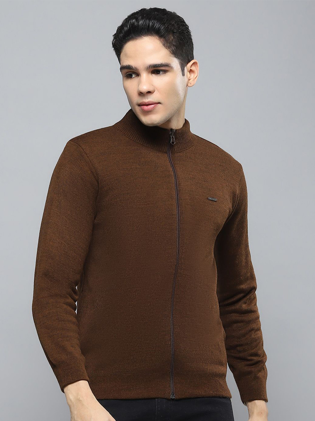 Cloak & Decker Men Woollen Front-Open Sweater