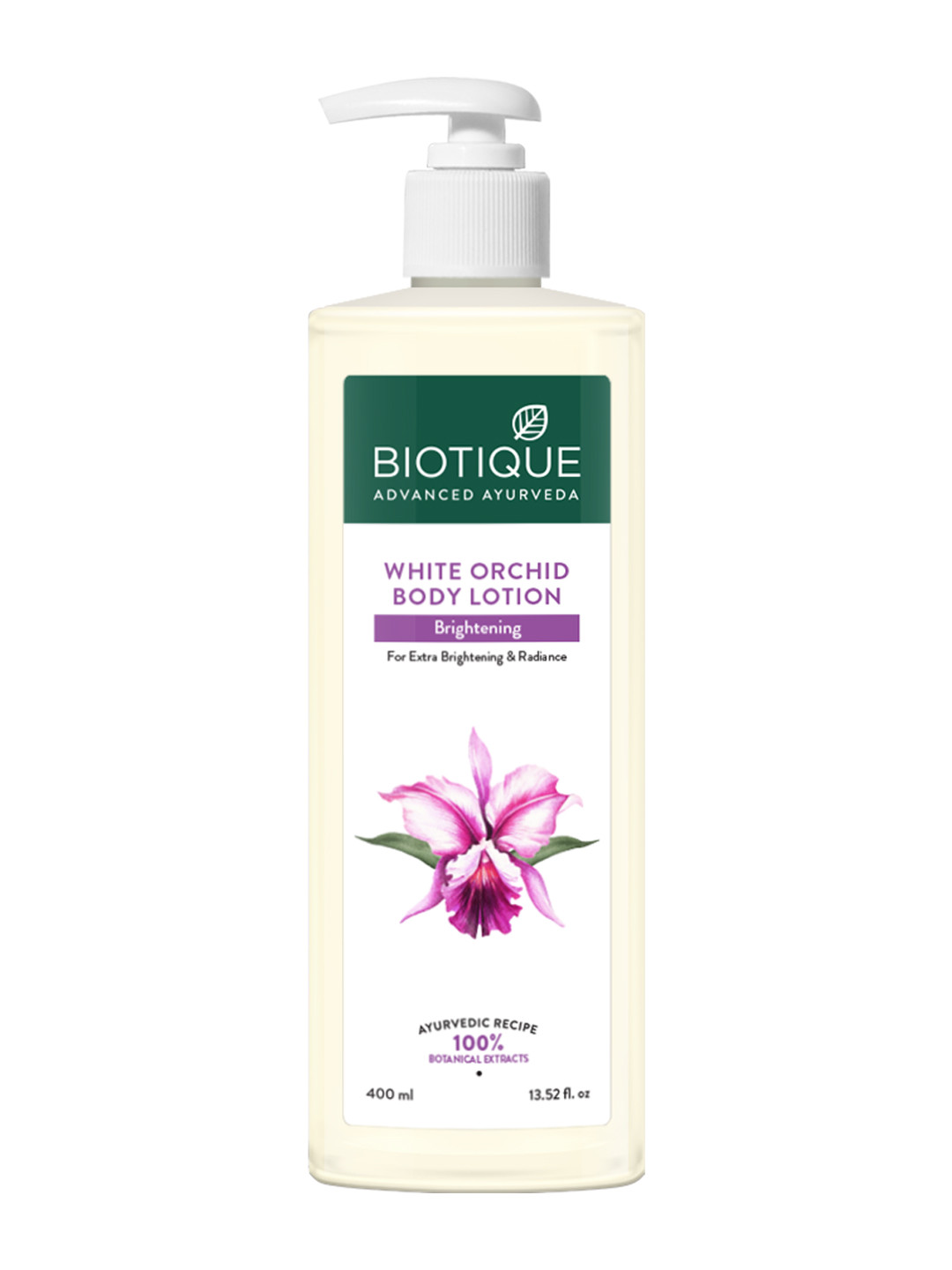 Biotique White Orchid Brightening Body Lotion With Coconut & Almond - 400ml