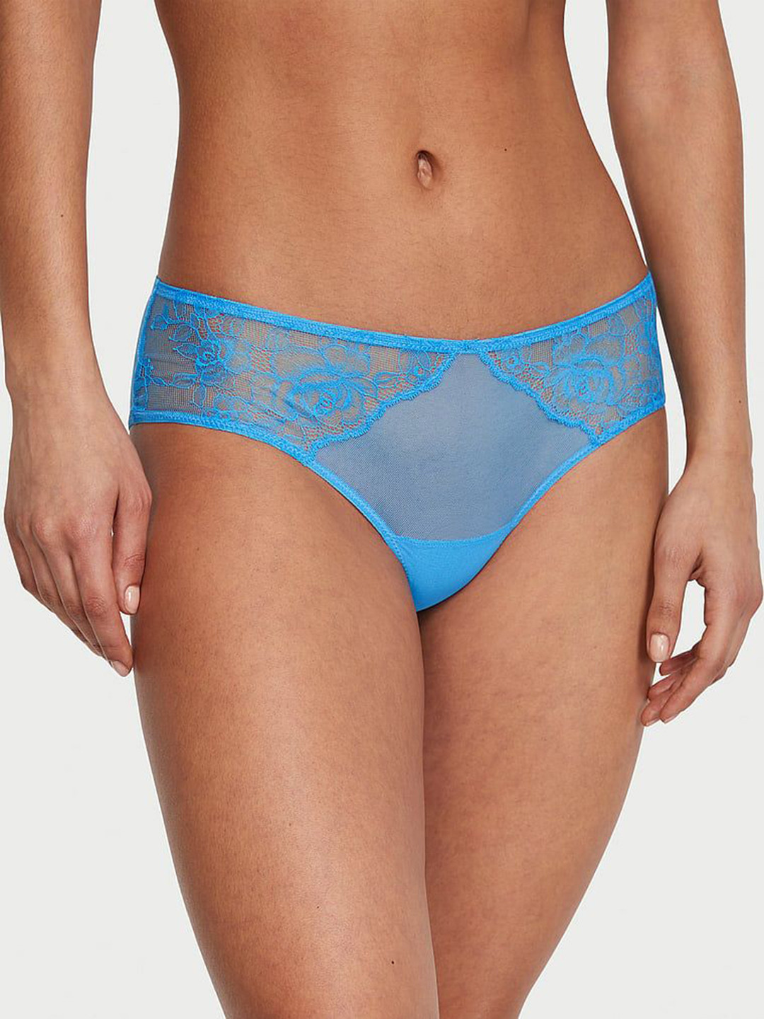 Victoria's Secret Very Sexy Rose Lace & Grommet Open-Back Cheeky Panty