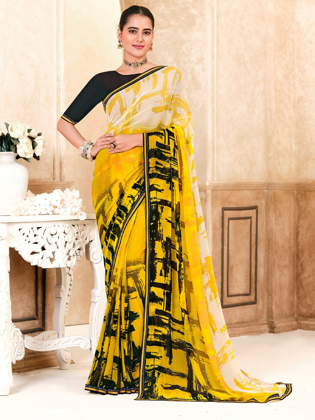 Laxmipati Printed Embelished Saree