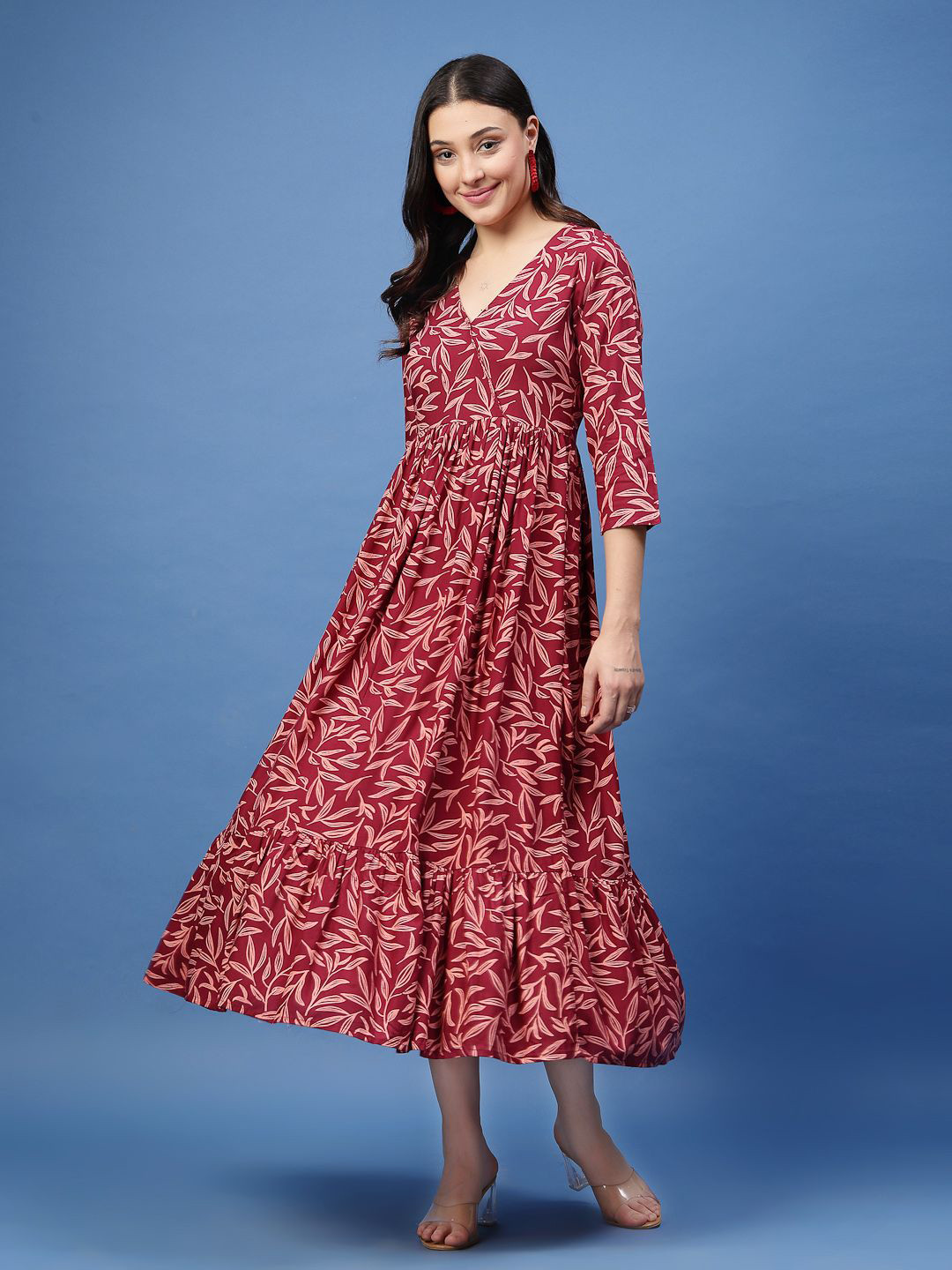 GLAMALUE Women Ethnic Motifs Printed Maxi Dress