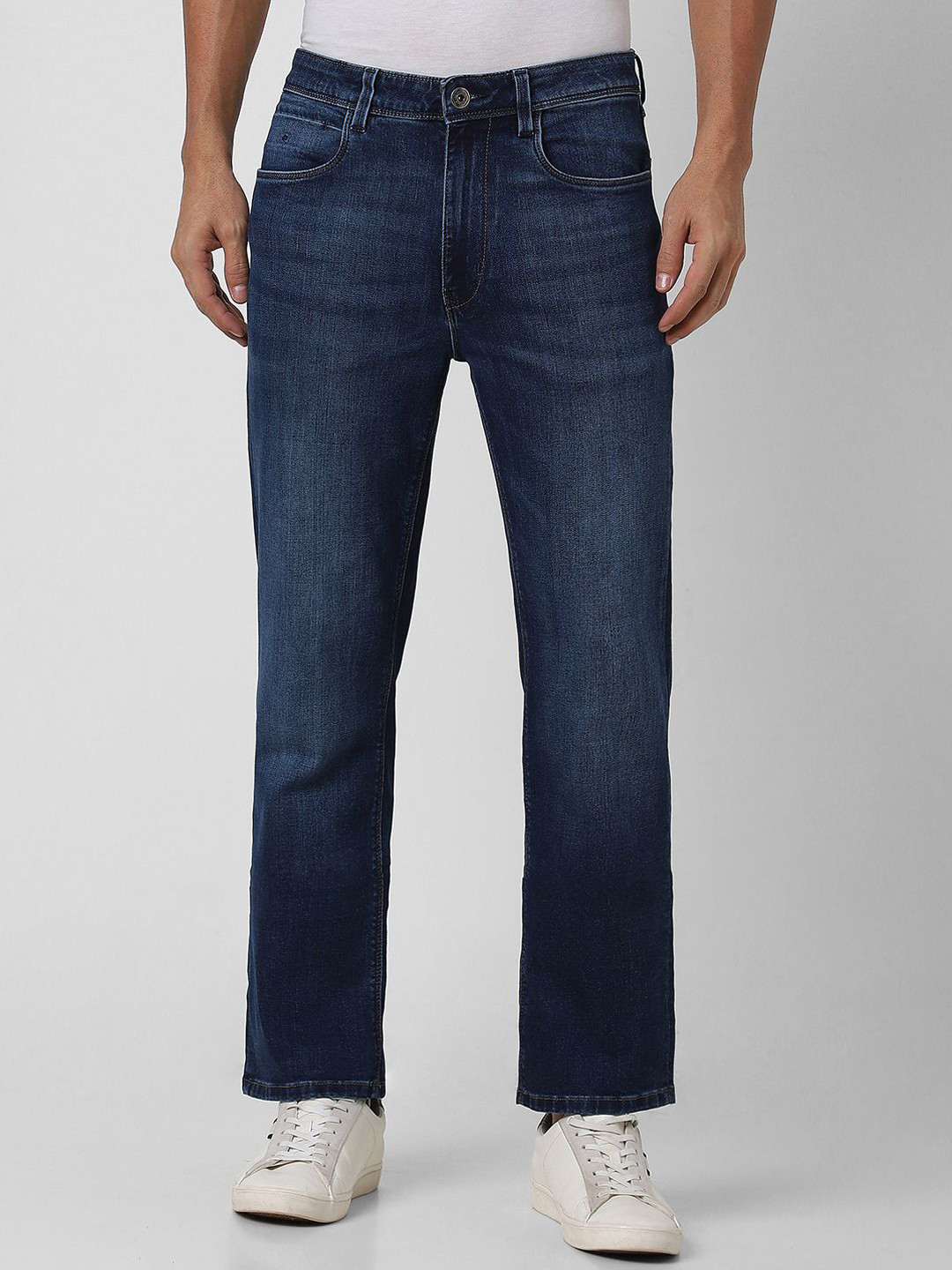 VAN HEUSEN DENIM LABS Men Super Slim Fit Mid-Rise Light Fade Stretchable Jeans