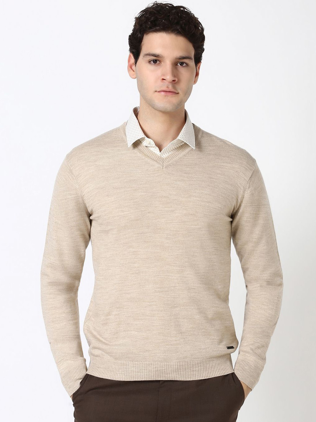 Peter England Elite Men Long Sleeves Pullover