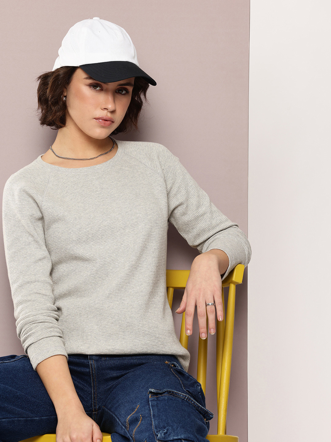 Kook N Keech Self Design Raglan Sleeves Pure Cotton T-shirt