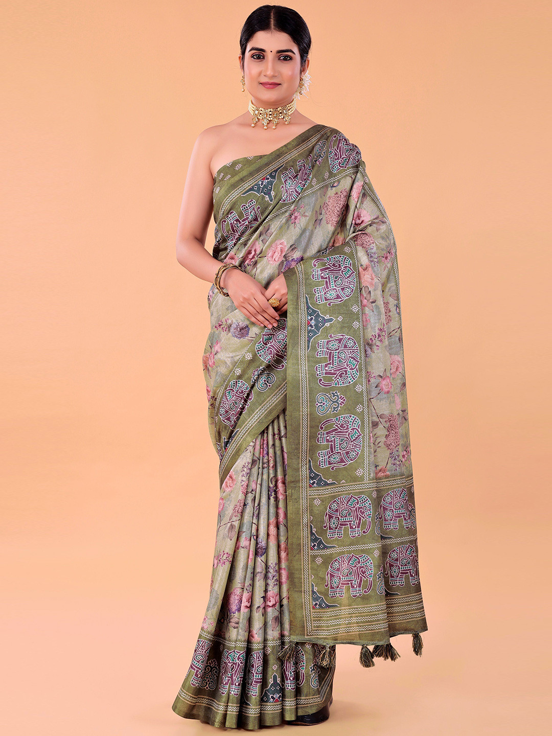 NAAREE COLLECTION Ethnic Motifs Patola Saree