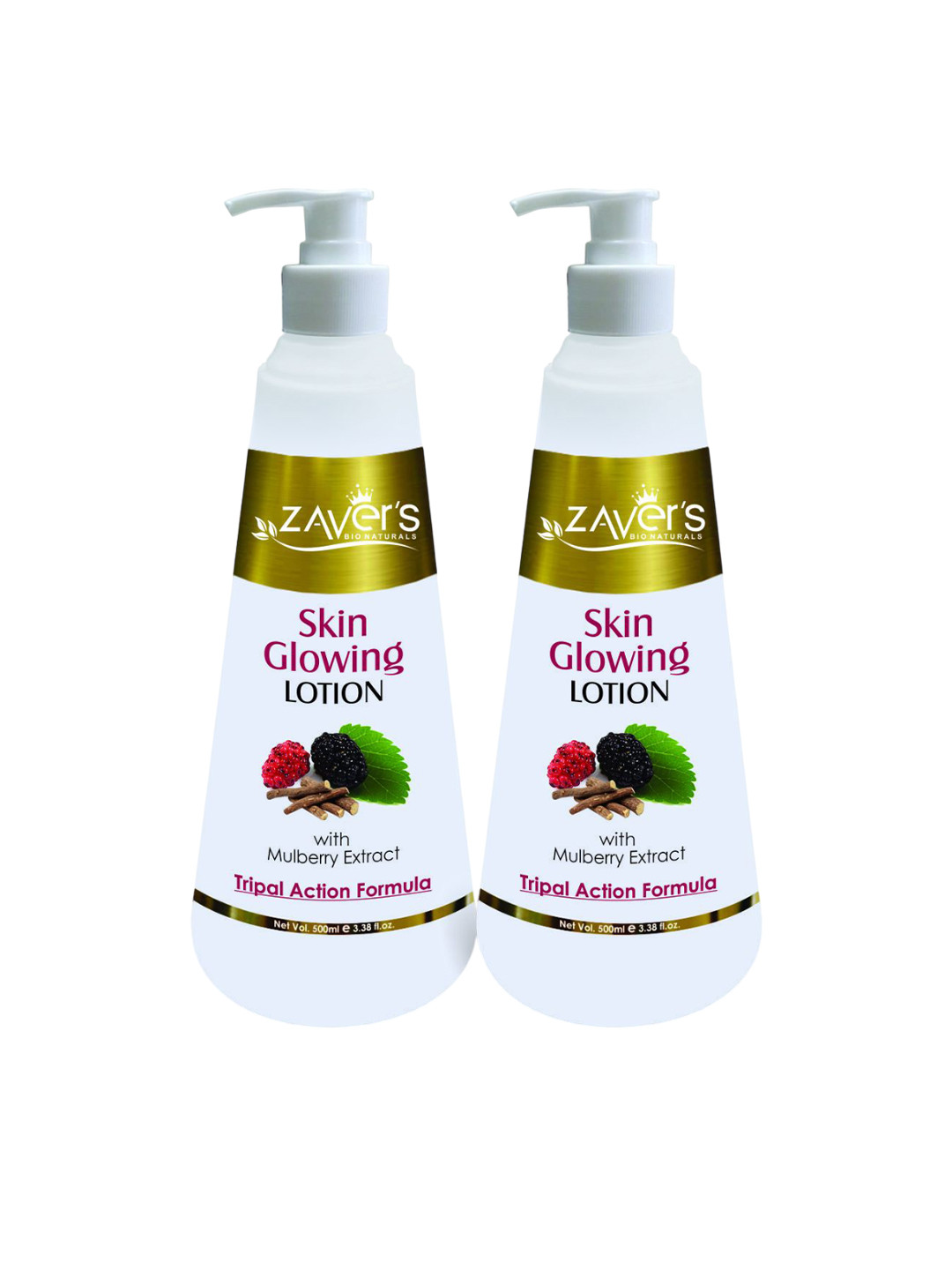 Zavers Set Of 2 Skin Glowing Lotion With Mulberry Extract- 500 ml Each