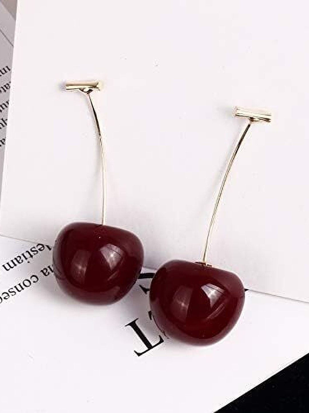Celestique Gold-Plated Double Sided Contemporary Drop Earrings