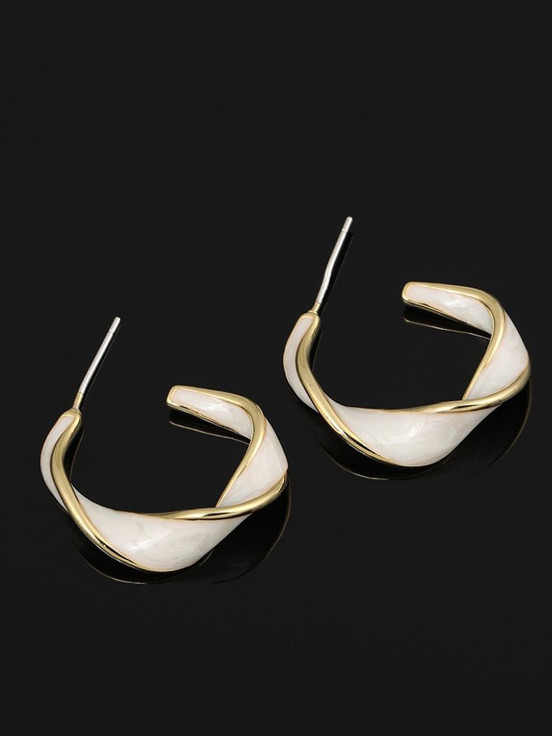 Celestique Twisted Shaped Hoop Earrings