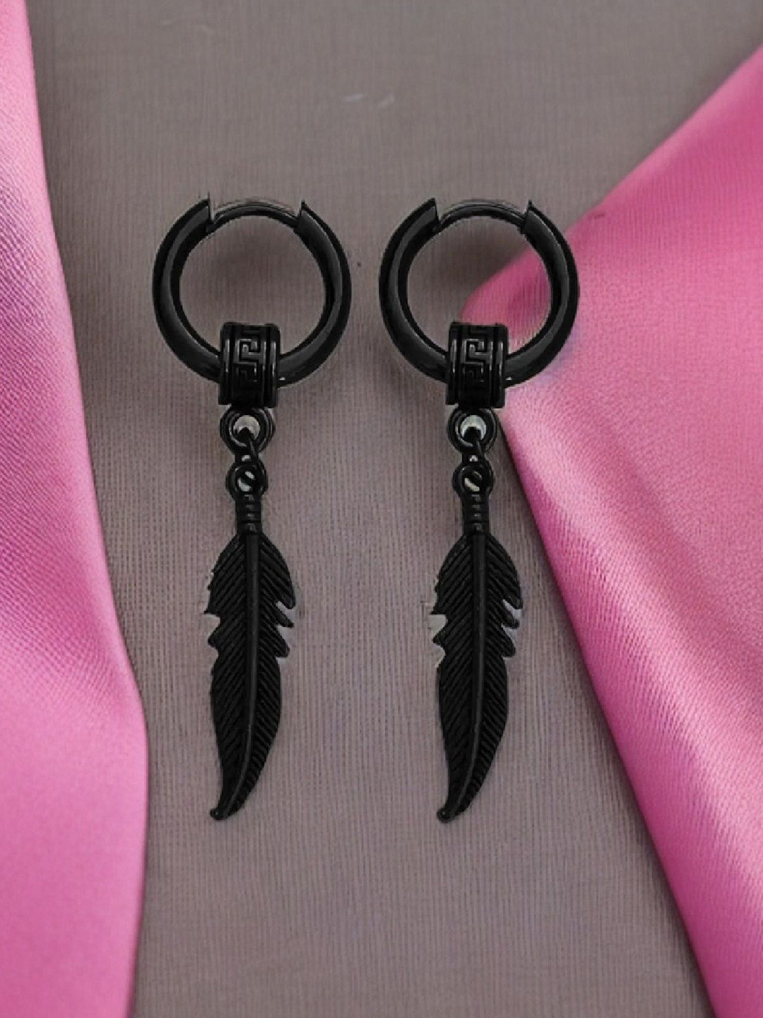 RUHI COLLECTION Leaf Shaped Hoop Earrings