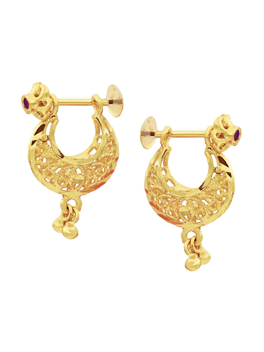 PINAAKA DARINI Gold-Plated Circular Drop Earrings