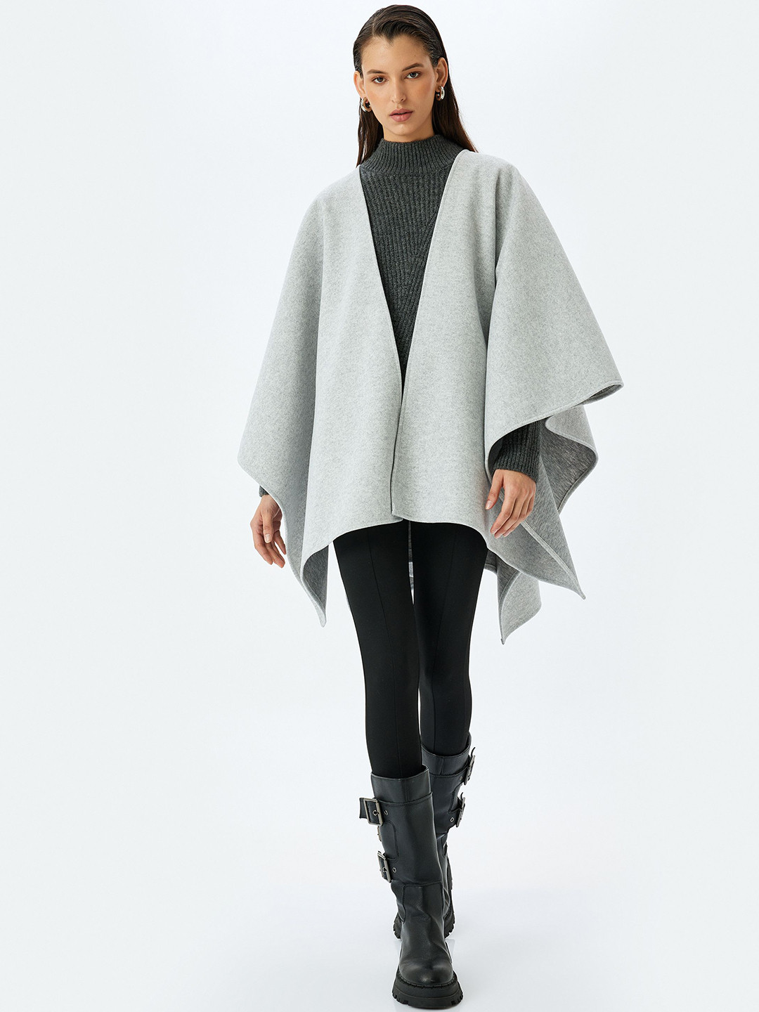 Koton Collarless Longline Tailored Jacket