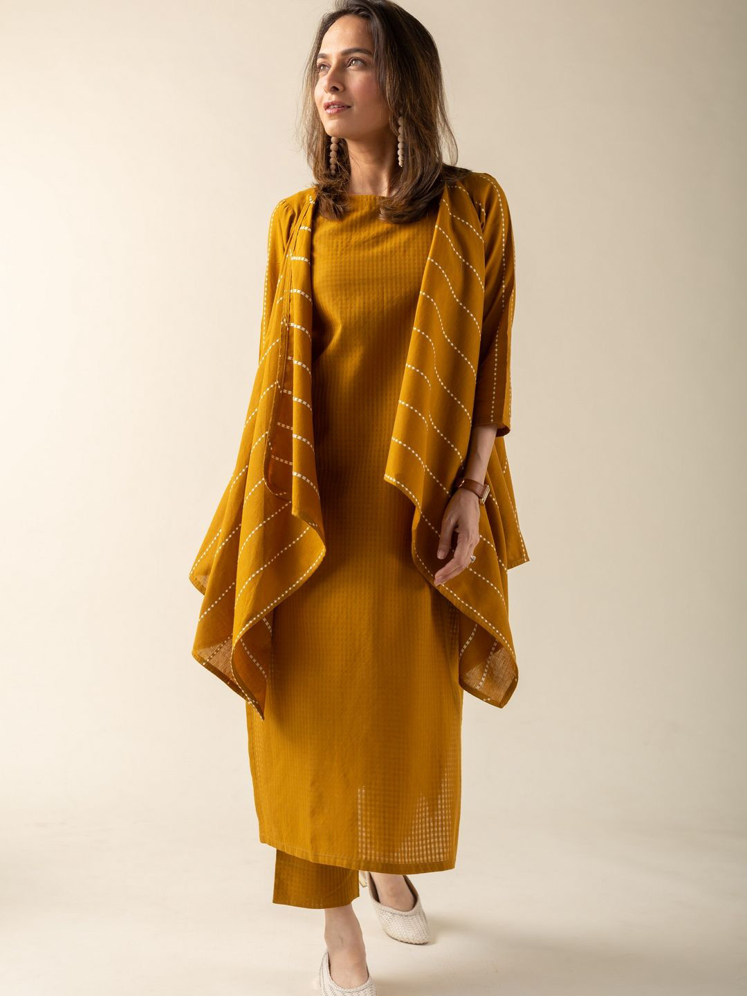 KUSVAA Women Regular Pure Cotton Kurta with Pyjamas