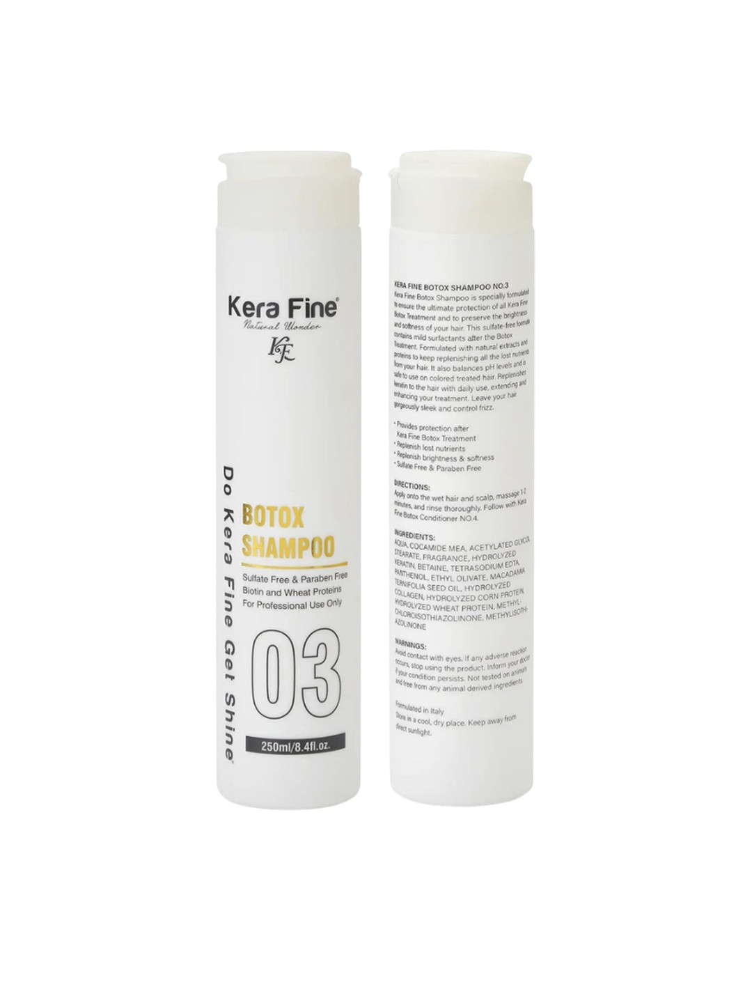 KERA FINE Botox Shampoo For Intense Shine & Softness - 250 ml