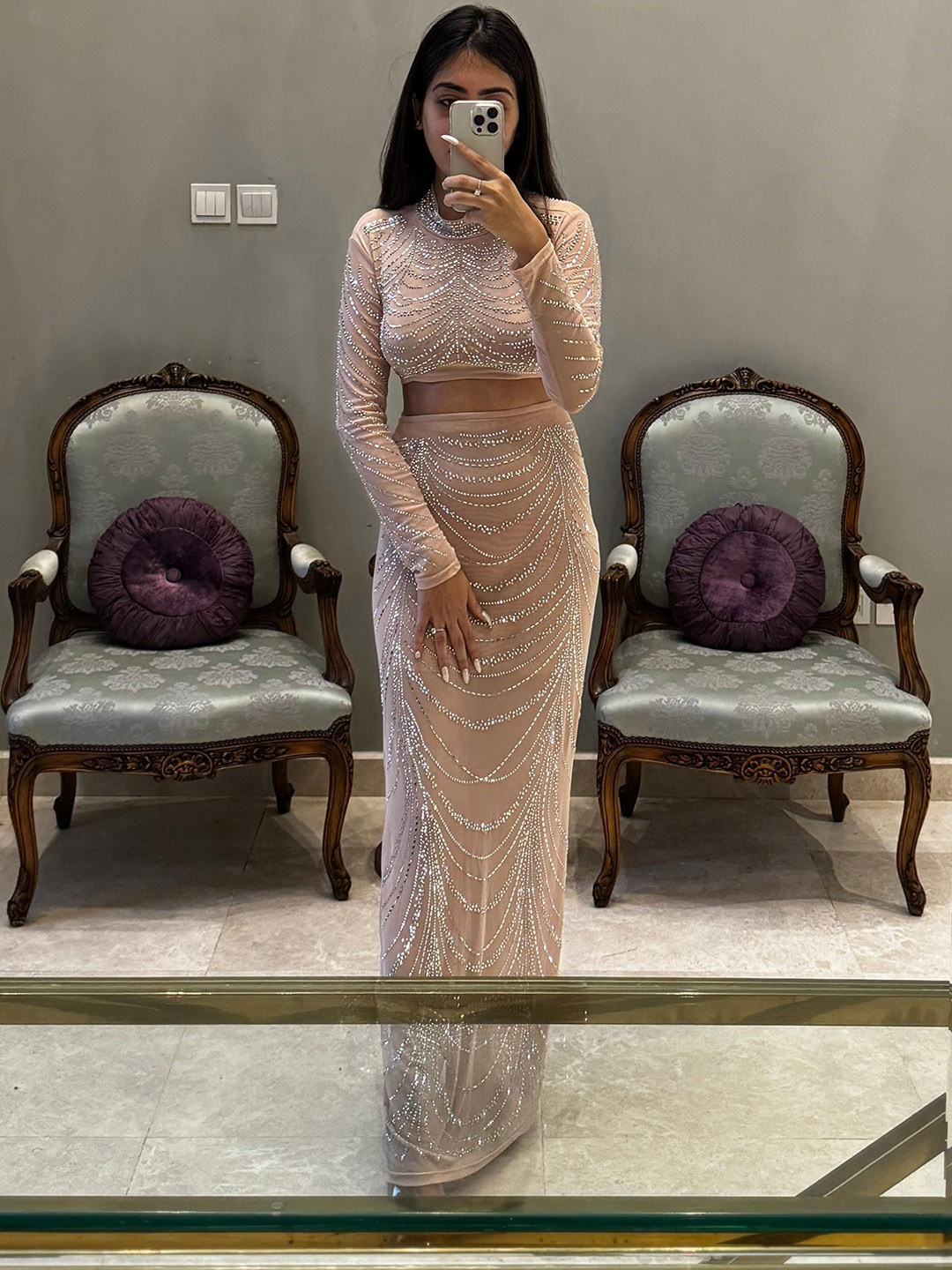 Miss Mosa By Akanksha  Women Mauve Sara Luxe Party 2 Piece Set