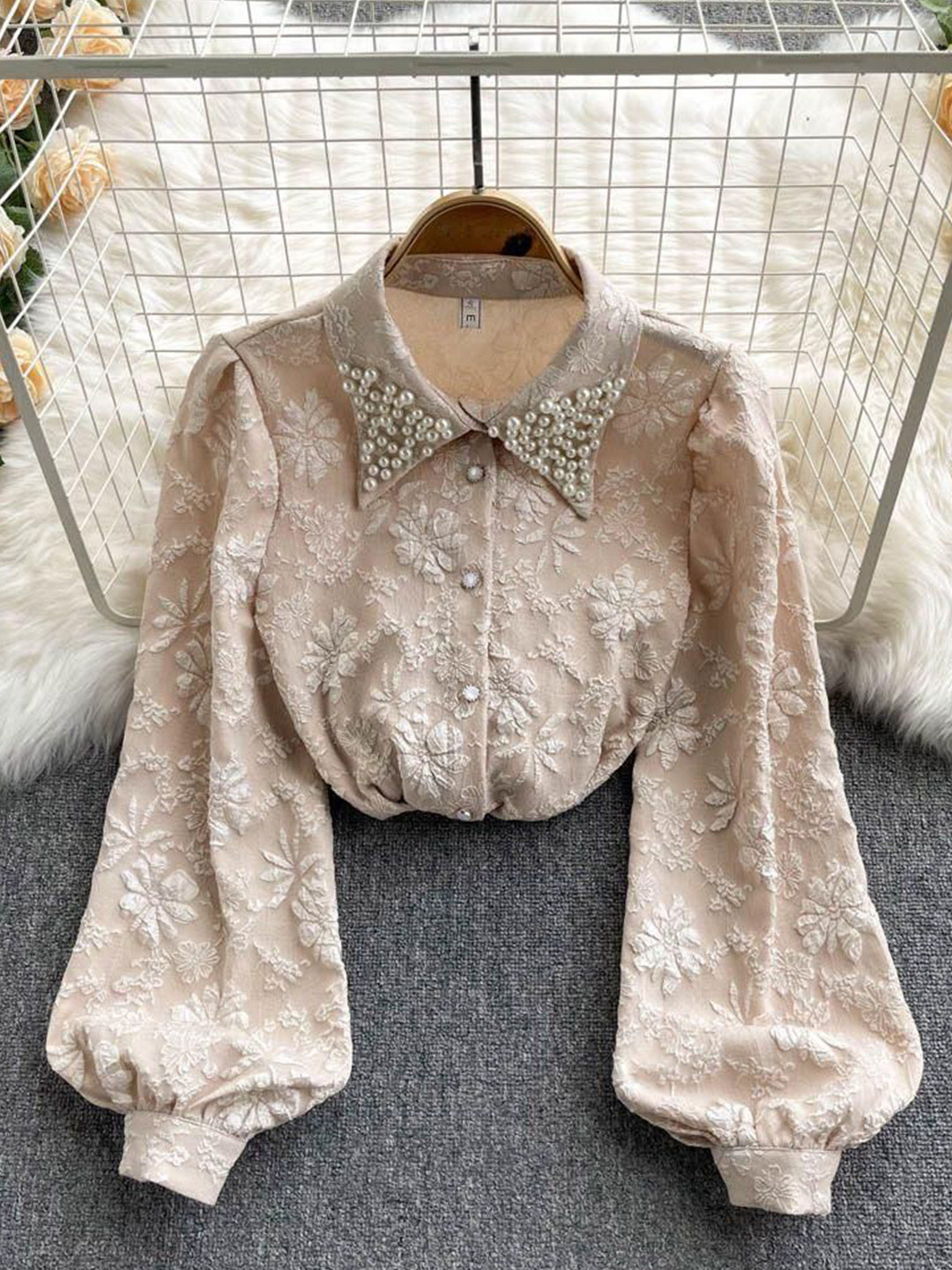 Miss Mosa By Akanksha  Beige Women Sebia Embroidered Blouse