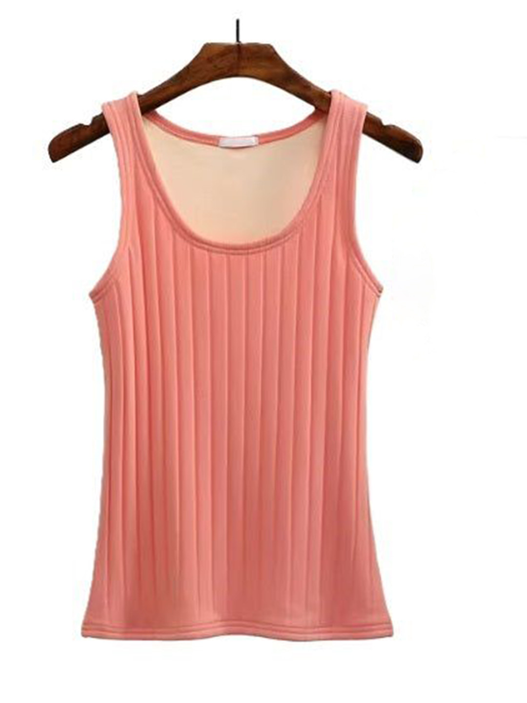 Miss Mosa By Akanksha  Pink Women Roy Warm Tank Tops with Fleece Lining