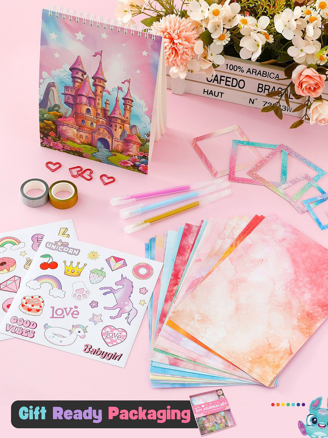 Tinker Squad Scrapbook Journal Set with Diary DIY Craft Accessories Stationery Gift Kit
