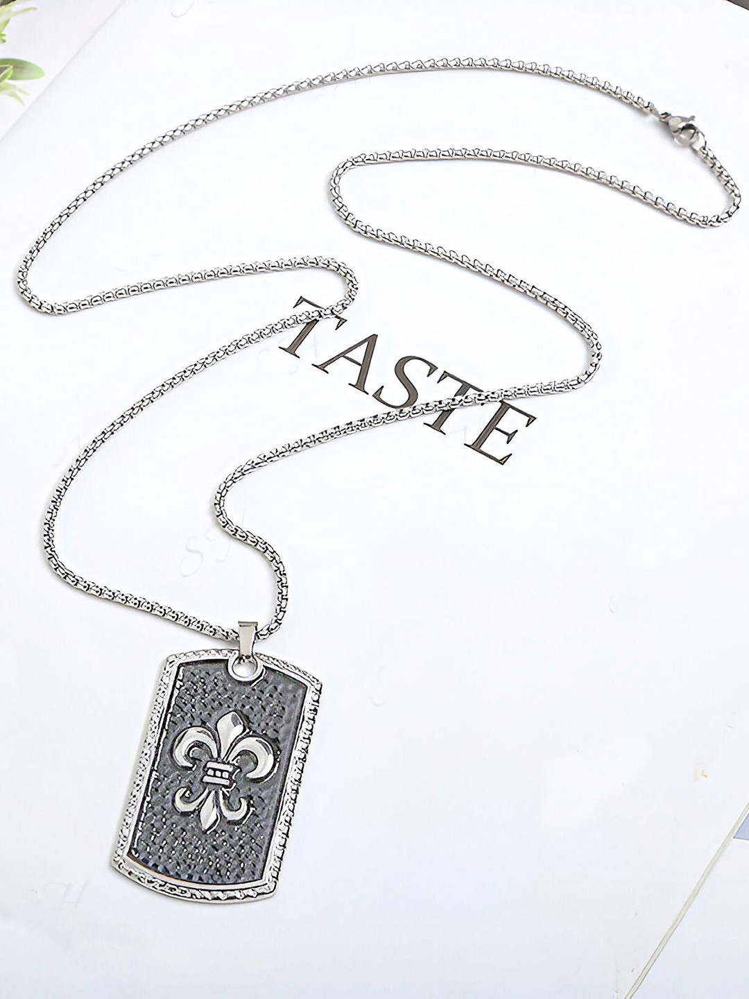 Minprice Silver-Plated Oval Stainless Steel Pendants with Chains