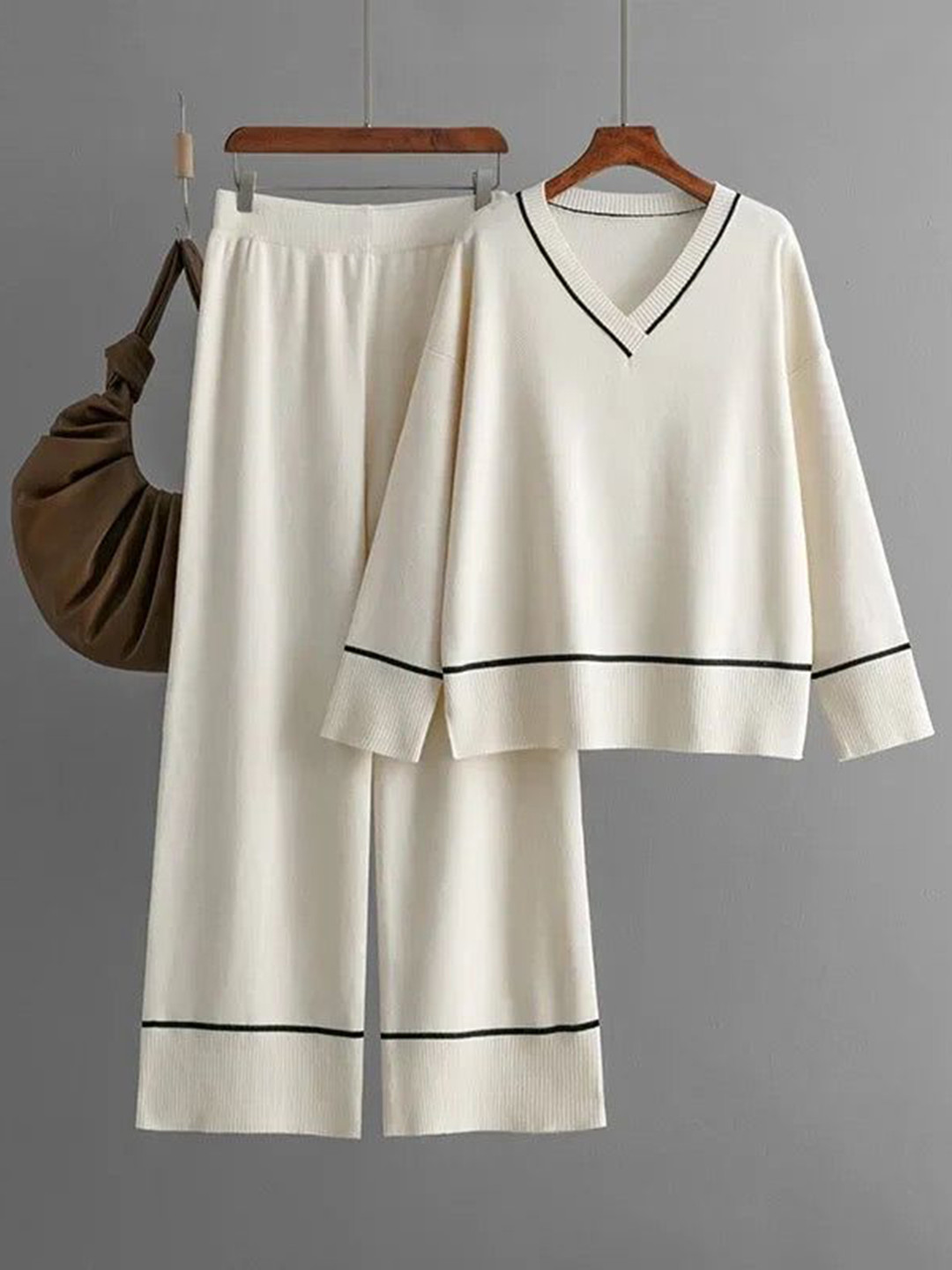 Miss Mosa By Akanksha  Beige Vaya Premium Winter Coord Set - Tracksuit