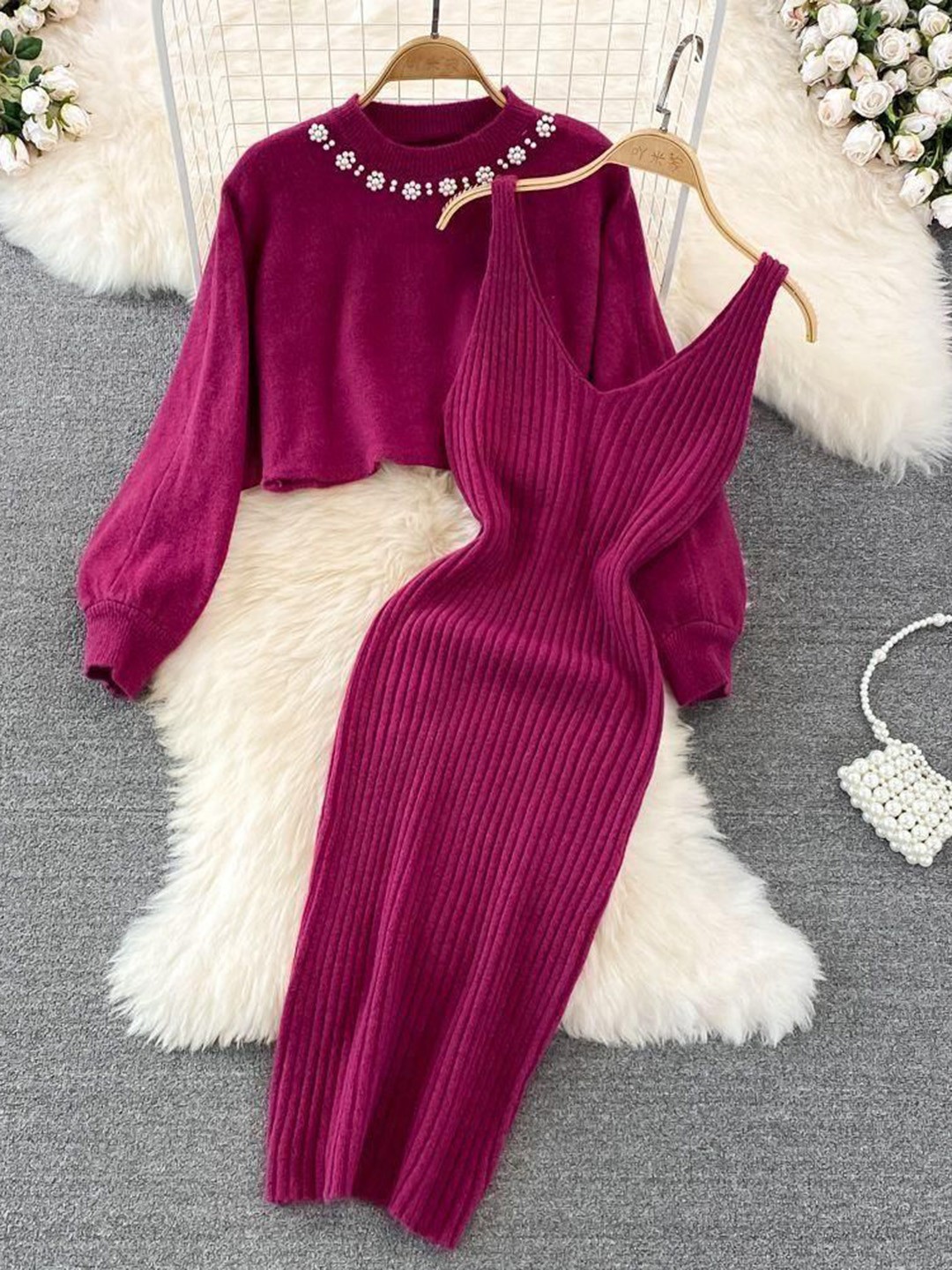 Miss Mosa By Akanksha  Purple Lilith Coord Set