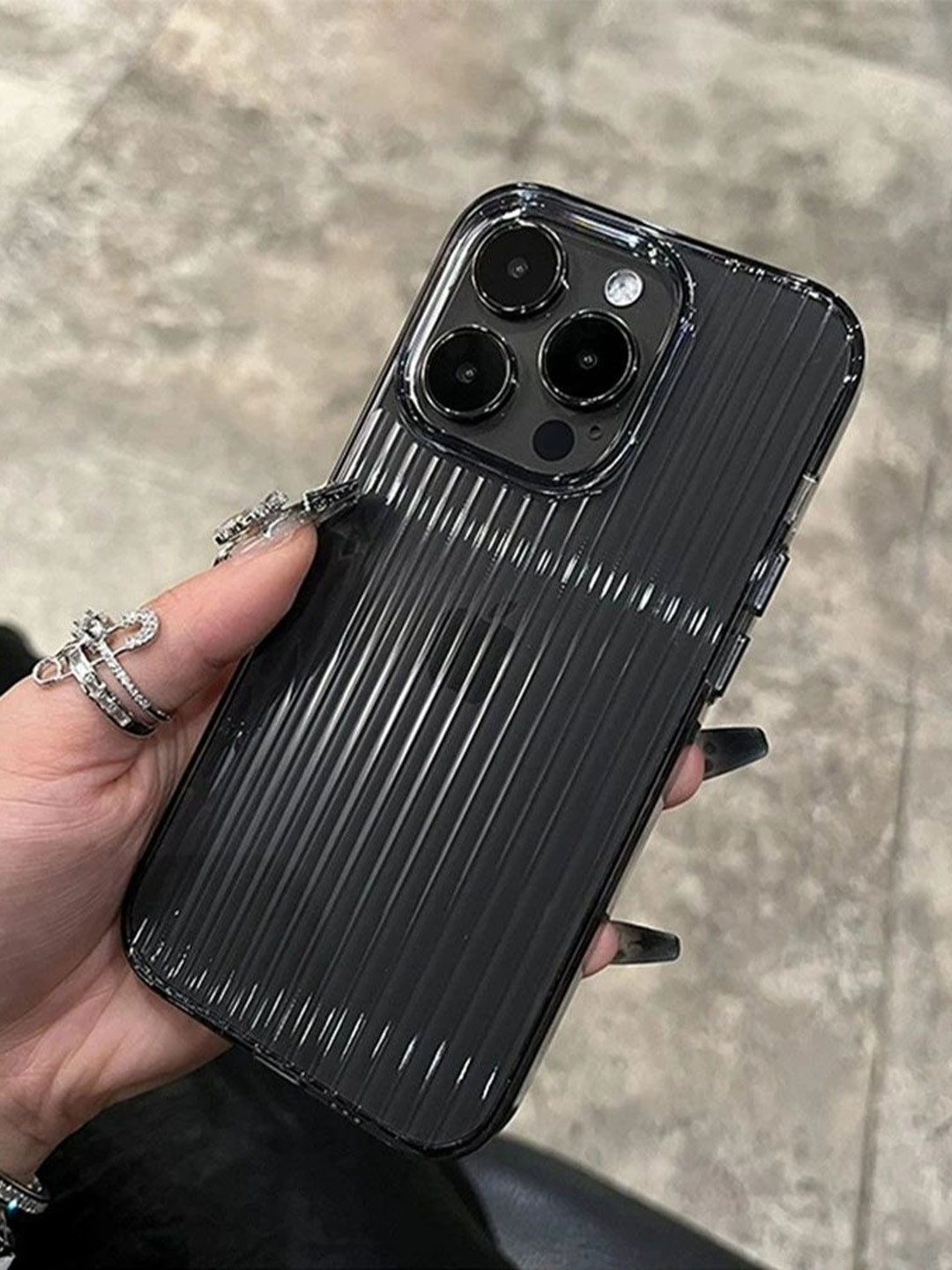 Luxury Kase LK167 Solid Transparent iPhone 13 Pro Back Case