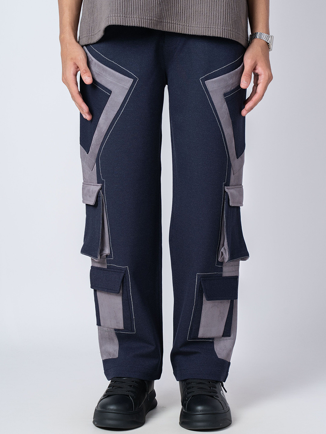 Hop Head Blue and Charcoal Pocket Cargo